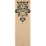 Gaiam Damask Print Yoga Fitness Mat - Beige w/ Black Print - NEW!