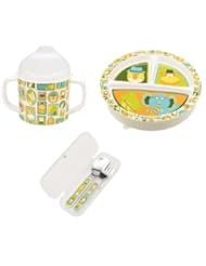 Sugarbooger Divided Plate, Sippy Cup, and Silverware Set-Its A Jungle