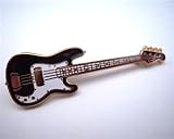 フェンダー・プレシジョン・ベース 黒 ピンブローチ Fender Precision Bass Pinの画像