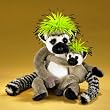 MAZZY AND TIZ LEMUR MOTHER AND BABY ZIBBIE WITH KOOSH HEADS