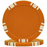 100 5 Spot Blank Poker Chips - Orange
