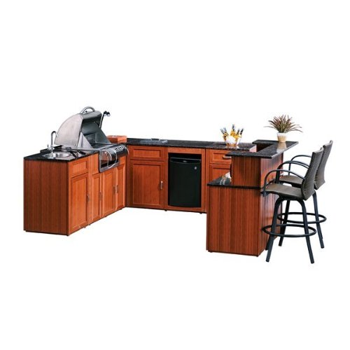 A B Accessories BGE 6 pc in Red 6 pc Eggstacy Outdoor Kitchen in Deep