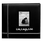 Pioneer 12-by-12-Inch Embroidered Black Leatherette Scrapbook
