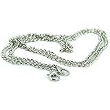 Kroo 22in Long Silver Tone Mini Purse/Shoulder/Cross Body Bag Replacement Metal Strap