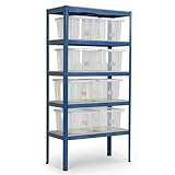 Review BiGDUG VUK1 / Storage Bay with 8 Plastic boxes with snap fit lids. Overall size 1800h x 900w x 450mmd.