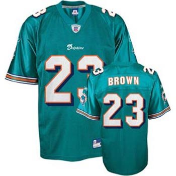 Ronnie Brown Miami Dolphins Reebok Teal Replica Jersey - Size 50 - Large