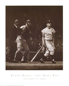 Roger Maris, 61st Home Run - October 1, 1961, Art Poster by Herb Scharfman