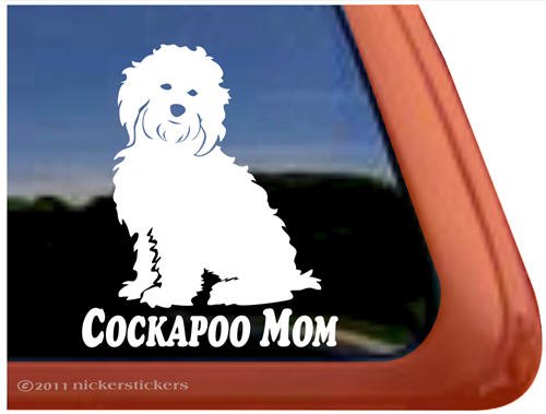 Cockapoo Mom Dog Vinyl Window Auto Decal Sticker