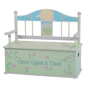 Levels Of Discovery Time To Read Bench Seat with Storage Lt. Green