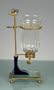 24% Lead Italian Crystal Hurricane Suspended on Brass Base with Bird