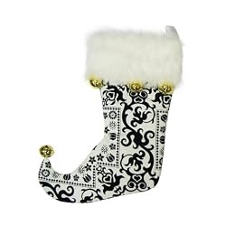 Product Image Flocked Stocking with Bells - (23")