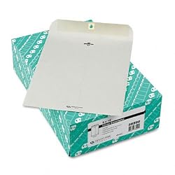 Quality Park Clasp Envelopes, 9 x 12 inches, Executive Gray, Box of 100 (38590)