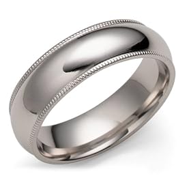 Platinum 6mm Comfort Fit Milgrain Band