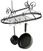 Kitchen & Housewares : Enclume DR1-kd Decor Collection Oval Knock-Down Version with Grid Ceiling Rack, Hammered Steel