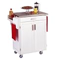 White Cart with Stainless Steel Top