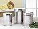 STAINLESS STEEL KITCHEN STORAGE CANISTERS SET OF THREE