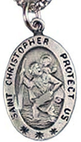 St. Christopher Medal Pendants Necklaces with 18" chain