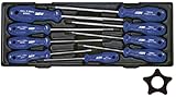 JTC 9PCS スタープラスドライバーセット ハンドツール 工具箱 ロールキャビネット 引き出し用 工具セット スタープラスドライバー  トルクスプラスドライバー いじり防止 JTCK7093
