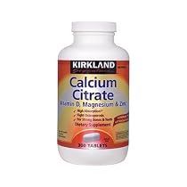 Kirkland Signature Calcium Citrate with Vitamin D, Magnesium and Zinc - 300 Tablets