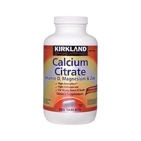 Kirkland Signature Calcium Citrate with Vitamin D, Magnesium and Zinc - 300 Tablets