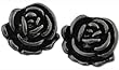 Lavishy Beautiful 3D Antique Silver Rose Stud Post Earrings