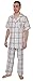 Beverly Rock Men's Printed Woven Short Sleeve Long Leg Pajama Set