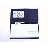 Mens Ladies Black Leather "All-in-one" Checkbook Lamb Wallet 174