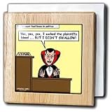 Review 3dRose LLC  / Dracula on Trial - 6 Inch Tile Napkin Holder
