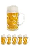 Review Oktoberfest Haus  / Case of ( 6) 0.5 Liter Dimpled Glass Beer Stein krug