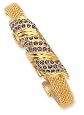 Simulated Tanzanite Pave Mesh Bracelet