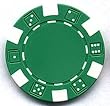 Two-Toned Dice Chips (11.5g) 100 Green w/ Tray