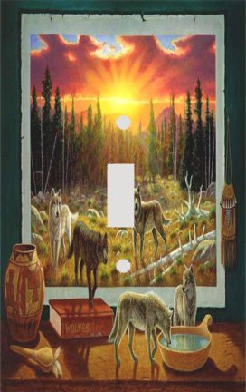 Wolf Mystery Decorative Switchplate Cover