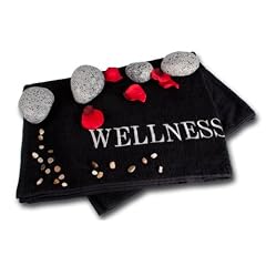 Saunatuch Wellnesstuch Badetuch Uni Schwarz Frottee 80x200 cm (1-9-17)