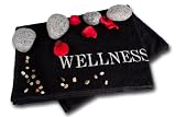Saunatuch Wellnesstuch Badetuch Uni Schwarz Frottee 80x200 cm (1-9-17)