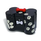 mudpie Pet Mud Pup Black Bone Treat Jar