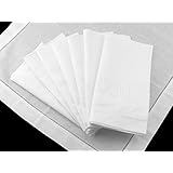 12 CleverDelights White Hemstitch Dinner Napkins - 20" - 55/45 Linen Cotton Blend - 20" x 20" Ladder Hemstitch Cloth Dinner Napkins