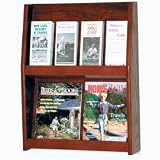 Solid Wood Literature Rack - Dark Mahogany - 8 (Dark Mahogany) (24.5