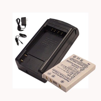 hitech – battery and smart travel charger for nikon coolpix p3 / coolpix p4 / coolpix p80 / coolpix p100 / coolpix p5000 / coolpix p5100 digital camera