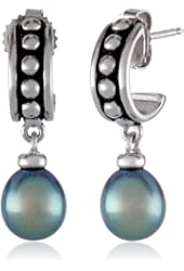 Honora "Pallini" Black Freshwater Cultured Pearl Dangle Earrings