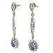 Dangling Tanzanite and Diamond Earrings