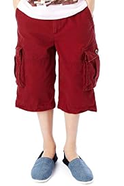 Pure Cotton Adjustable Waist Cargo Shorts