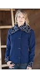 Women's Mercedes Boiled Wool Jacket, BLUE, Size SMALL