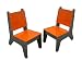 notNeutral BB2, Chairs, Set of 2, Persimmon Orange