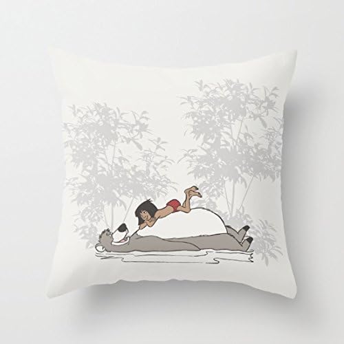 Sofapartner Jungle Book Canvas Square Pattern Pillow 20"x 20"