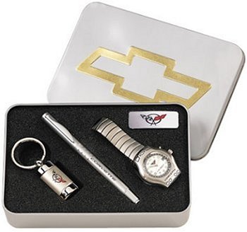 Corvette Women's Green Dial 3 Hand Date Watch Gift Set 20181GS