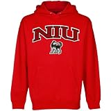 NCAA Northern Illinois Huskies Logo Arch Applique Pullover Hoodie - Red
