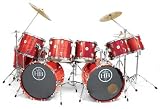 HB Predator 11 Drumset Elite Double Bass Drums Rip Tide Red - B000FRVSTU