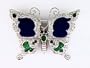 Pin with Swarovski� Crystal with Multi Colored Enamel