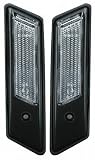 89-95 BMW 525I 525-i EURO CLEAR FRONT SIDE MARKER LIGHT, one set (left and right included), Small Socket Hole, On Fender, Repeater lamp (1989 89 1990 90 1991 91 1992 92 1993 93 1994 94 1995 95) BM8995