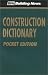 Book cover of Construction Dictionary.